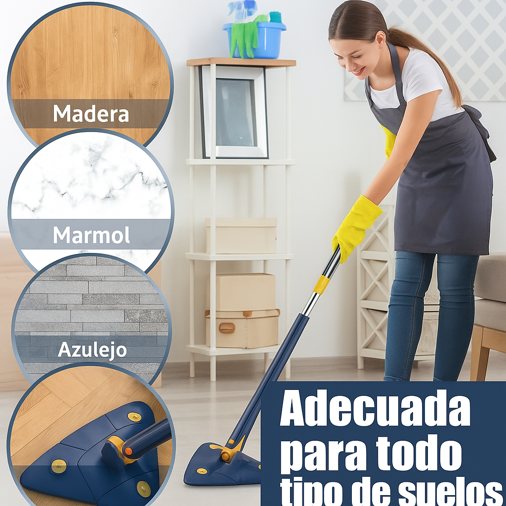 CleanTwist™ Fregona autoescurrible, limpieza sin esfuerzo + 10 recambios GRATIS