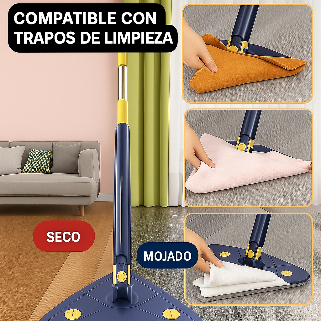 CleanTwist™ Fregona autoescurrible, limpieza sin esfuerzo + 10 recambios GRATIS