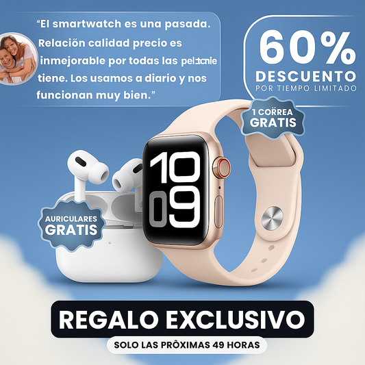 SMARTWATCH SERIE 10 + AURICULARES PRO ¡GRATIS! EDICIÓN ESPECIAL