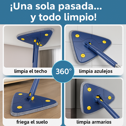 CleanTwist™ Fregona autoescurrible, limpieza sin esfuerzo + 10 recambios GRATIS